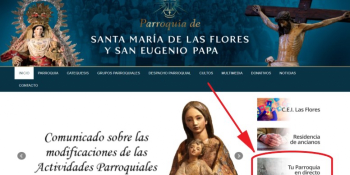 Ya puedes seguir la misa en directo desde el Sagrario de nuestra Parroquia